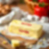 Precise measurement of butter in cooking