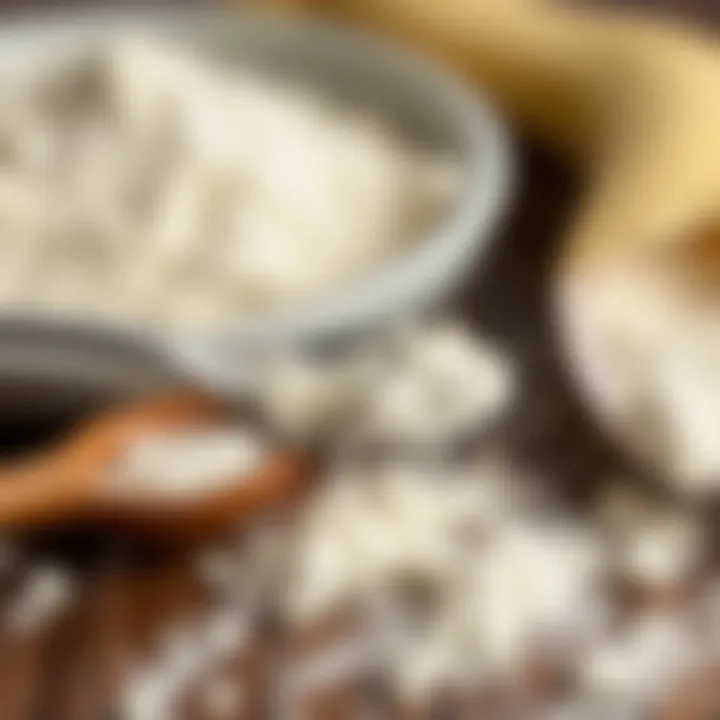 Measuring Flour Accurately Close-up of a spoon measuring 50 grams of flour