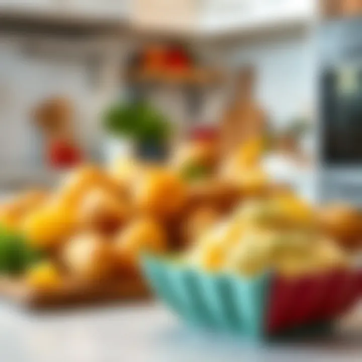 Frozen potatoes in a modern kitchen