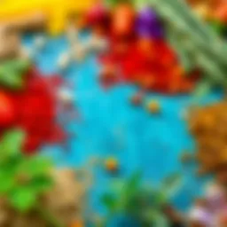A vibrant display of Mediterranean herbs and spices