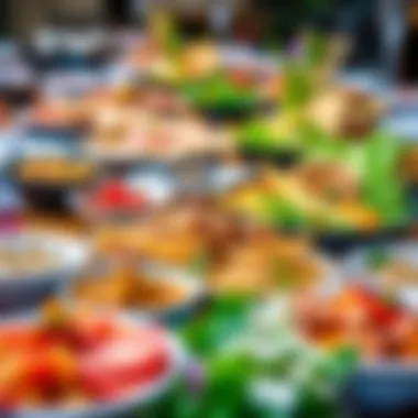 A beautiful banquet featuring an array of regional specialties