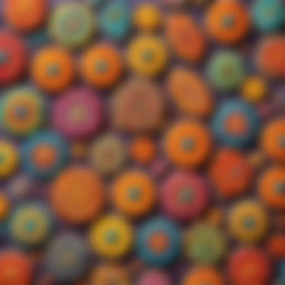 A beautifully arranged assortment of cookies made with an Ari cookie cutter, showcasing intricate designs and vibrant colors.