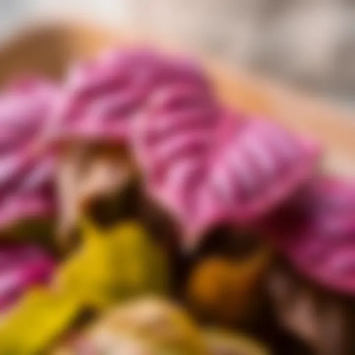 Close-up view of horse chestnut leaves