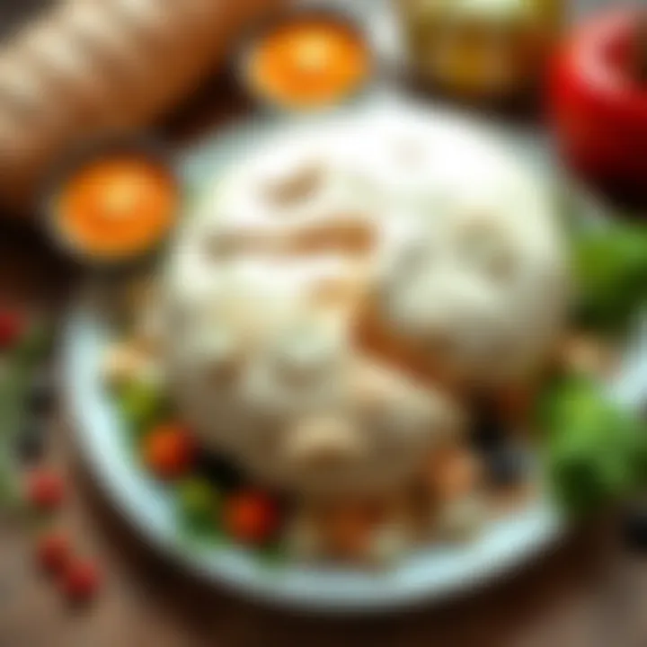 Ingredients for baklava dough preparation