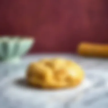 Baklava dough resting on a surface