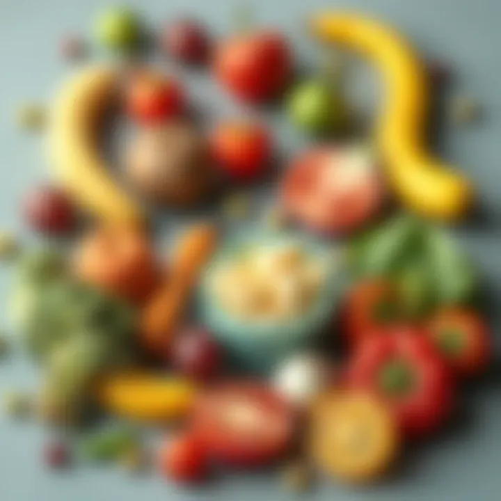 Components of a Balanced Diet Balanced diet components illustration