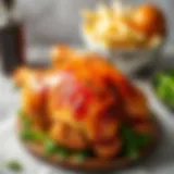 A whole chicken showcasing its succulent texture and fresh appeal