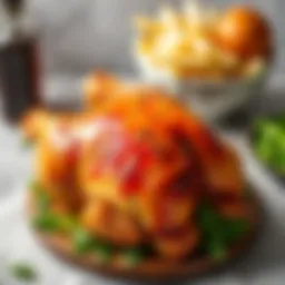 A whole chicken showcasing its succulent texture and fresh appeal