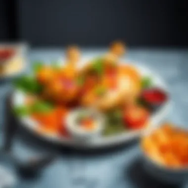 Presentation of a Banvit Chicken Meal A beautifully plated chicken dish garnished with fresh vegetables