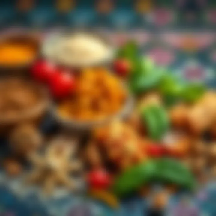 Traditional ingredients used in making baklava