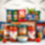 A vibrant array of Barilla pasta sauces displayed elegantly.
