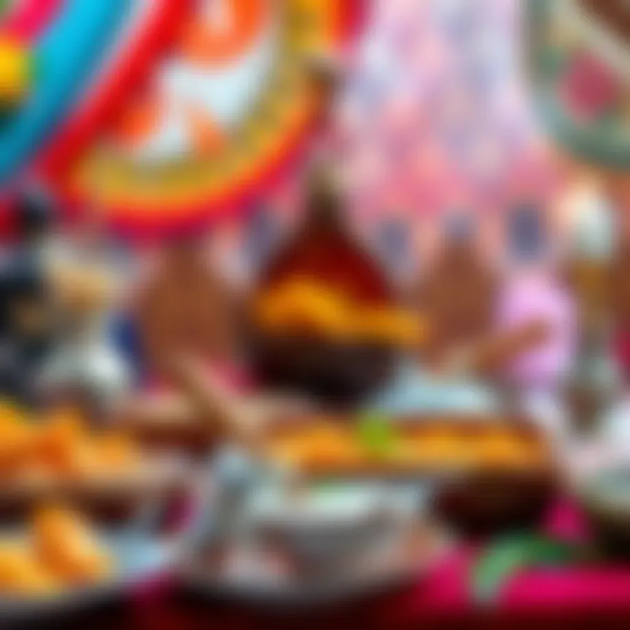 Traditional celebration setting during Bayram