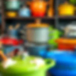 High-quality cookware collection showcasing various pot designs