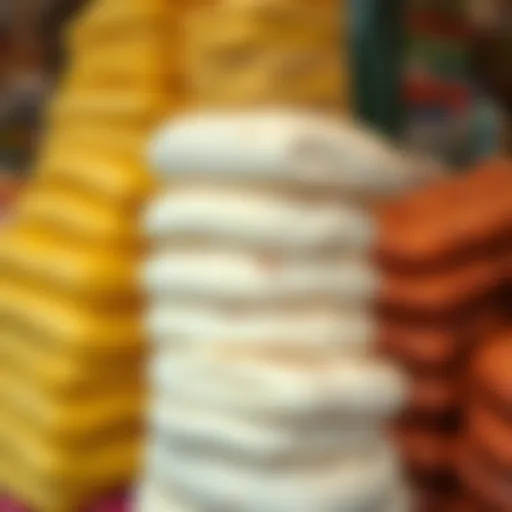 Freshly stacked yufka dough at a market