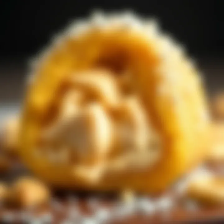 Creamy Indulgence of Biskrem Çubuk Close-up of the creamy filling inside a Biskrem Çubuk, highlighting its texture