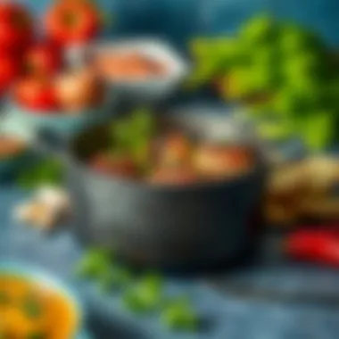 A simmering pot showcasing the cooking of bulgurlu köfte.