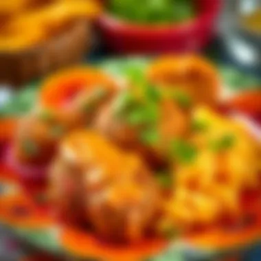 A beautifully shaped bulgurlu köfte on a vibrant plate.