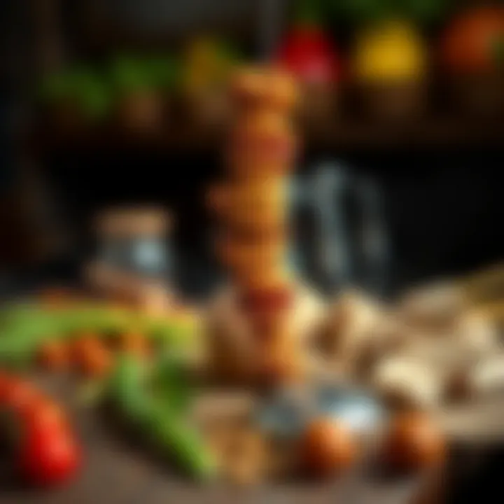 Historical Techniques of Kebab Preparation A historical depiction of traditional kebab preparation techniques passed down through generations