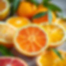 Vibrant citrus fruits rich in vitamin C