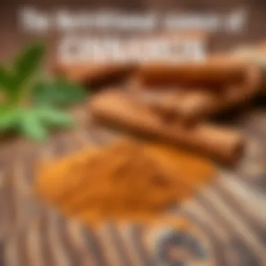 The Nutritional Essence of Cinnamon A close-up of powdered cinnamon on a wooden surface