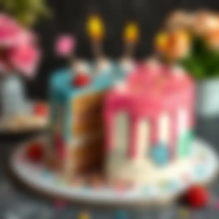 Gender Reveal Cake Design Creative cake design representing the gender reveal theme