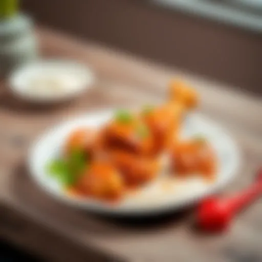 Elegant Serving of Crispy Chicken Sauce Crispy chicken sauce served elegantly on a plate