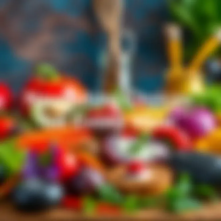 Nourishing Choices for Every Meal A colorful array of healthy ingredients promoting nutritious meals