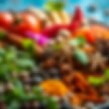 Elevating Flavors with Fresh Ingredients A fresh selection of herbs and spices enhancing flavors