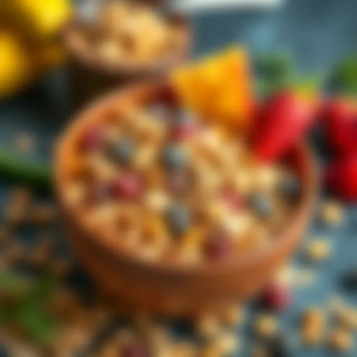 Fortified Cereals: Enhancing Iron Intake A selection of fortified cereals displayed in a bowl
