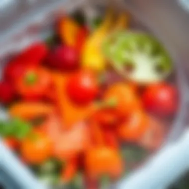Fresh Vegetables Stored for Longevity Fresh vegetables stored in a no-frost deep freezer