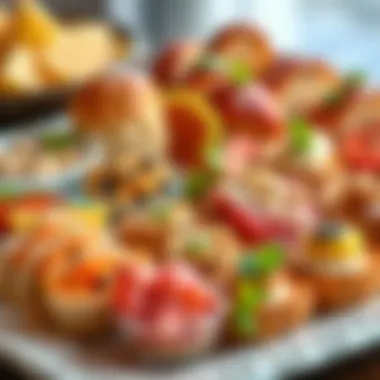 Diverse Appetizer Selection for Iftar An assortment of appetizers presenting a variety of flavors