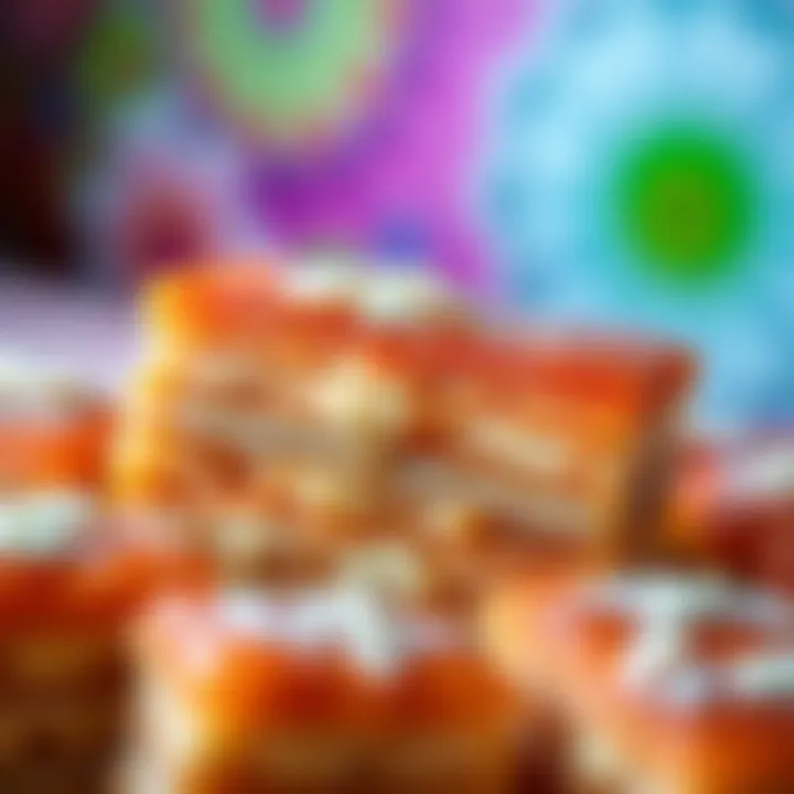 Intricate Layers: The Art of Baklava Close-up of baklava showcasing its intricate layers