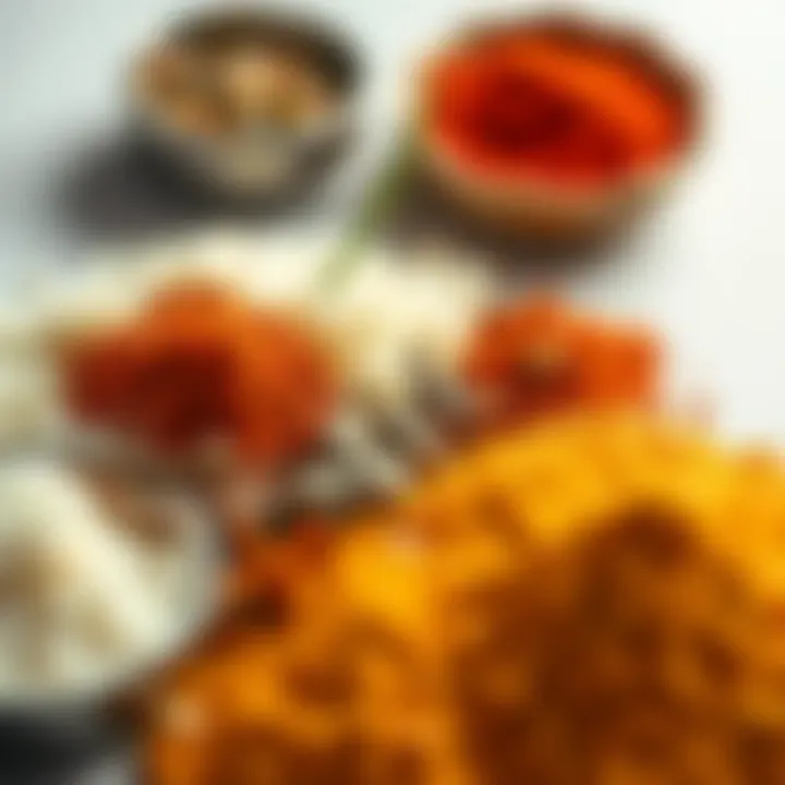 Spices for Enhancing Duru Basmati Rice A collection of spices commonly used with Basmati rice for flavor enhancement.