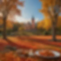 A serene landscape representing a place of worship during October religious celebrations
