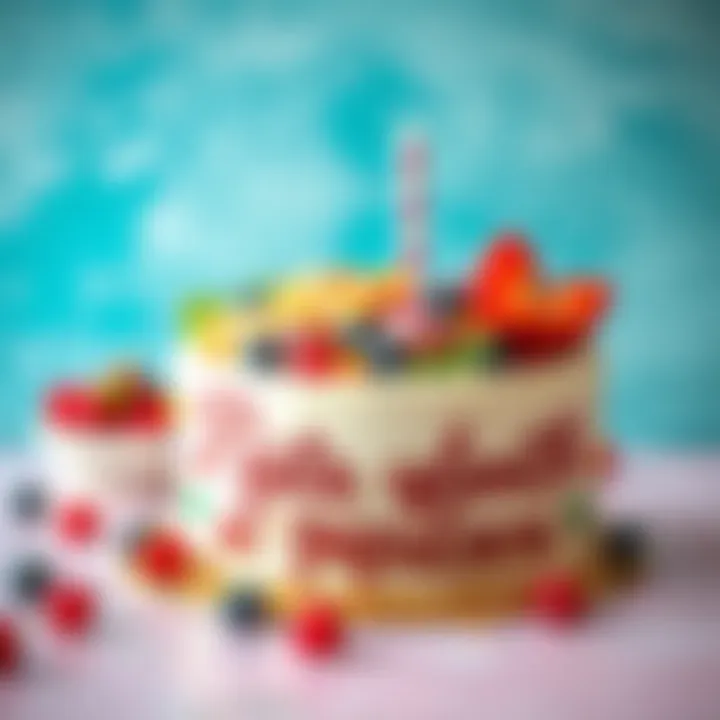 Colorful Cake with Whimsical Writing Colorful cake with whimsical writing