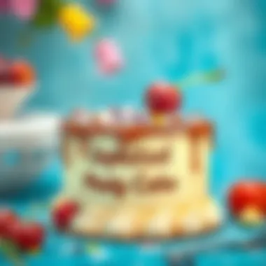 Sophisticated Cake with Minimalist Text Sophisticated cake with minimalist text