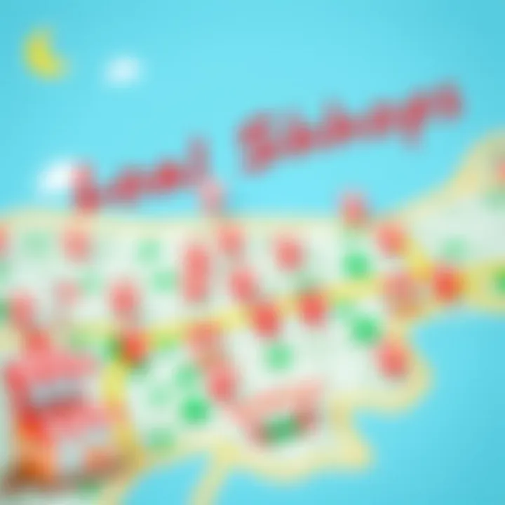 Local Pide Shops Map A map with marked locations of local pide shops in a neighborhood