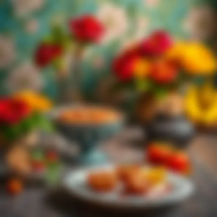 An artistic presentation of Eti Karam Gurme in an elegant setting.