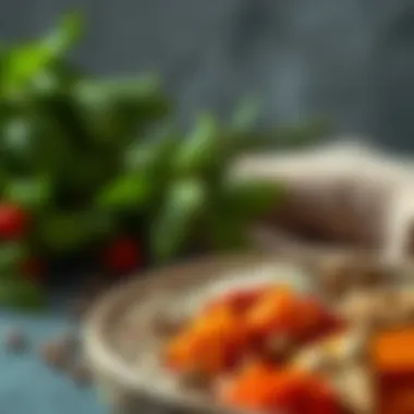 A bowl of herbs and spices for enhancing flavor