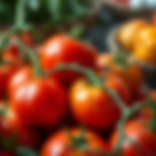 Vibrant and ripe tomatoes ready for juicing