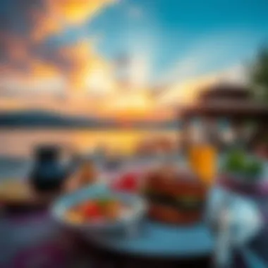 The Tranquil Moment of Breaking Fast A serene sunset marking the end of a fasting day