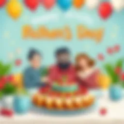 A heartfelt celebration showcasing family bonding on Father's Day