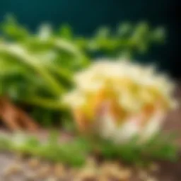 Fresh fennel plant with seeds