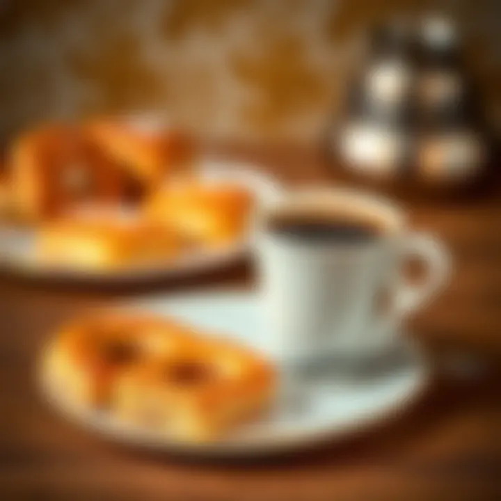 Aromatic Filter Coffee and Pastries Aromatic filter coffee served with a side of pastries