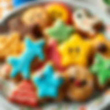 An assortment of gluten-free cookies on a decorative plate, highlighting their different shapes and sizes.