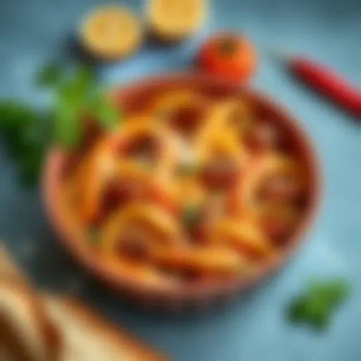 A beautifully baked pasta dish with a golden crust