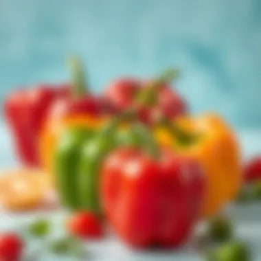 Bell Peppers: Vibrant Sources of Folate Colorful bell peppers showcasing vitamin content