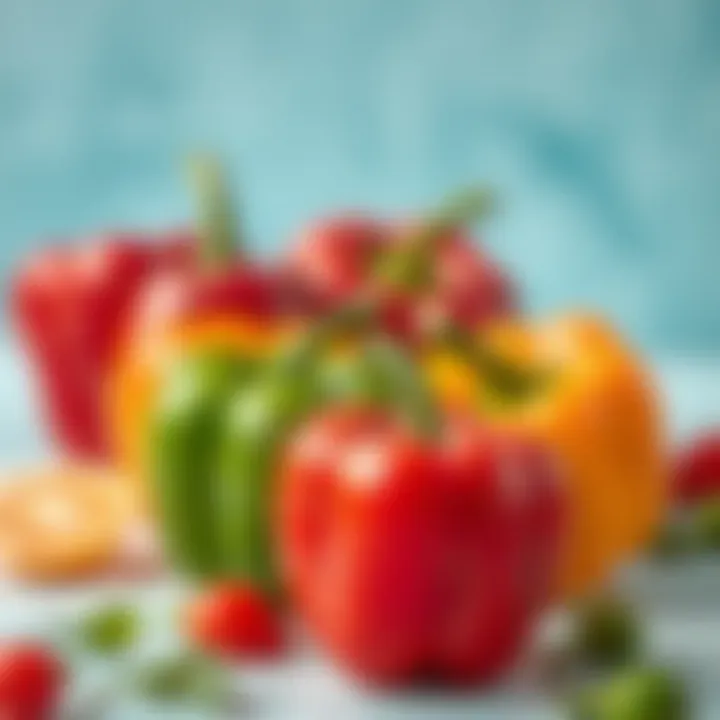 Bell Peppers: Vibrant Sources of Folate Colorful bell peppers showcasing vitamin content