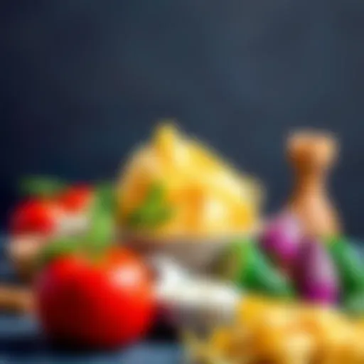 Fresh ingredients for pasta sauce