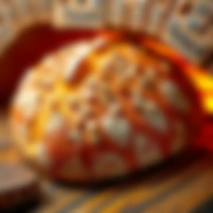 Artisan Bread from a Stone Oven Close-up of freshly baked bread from a stone oven